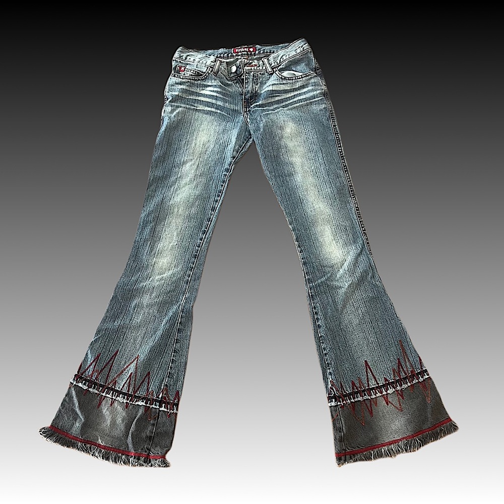 Killah by Miss Sixty flare jeans w tartan pattern